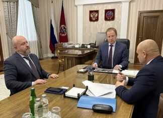 Губернатор Алтайского края Виктор Томенко провел встречу с руководителем Ассоциации ветеранов специальной военной операции Владимиром Громовым